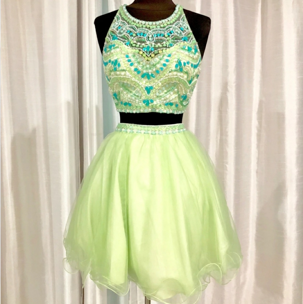 Prom Dress (Two Piece), Blush Prom #10080, Size 2